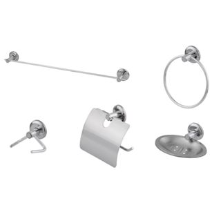 Kit de Acessórios Para Banheiro Aço Inox 5 Peças Stander em Oferta na Shopee