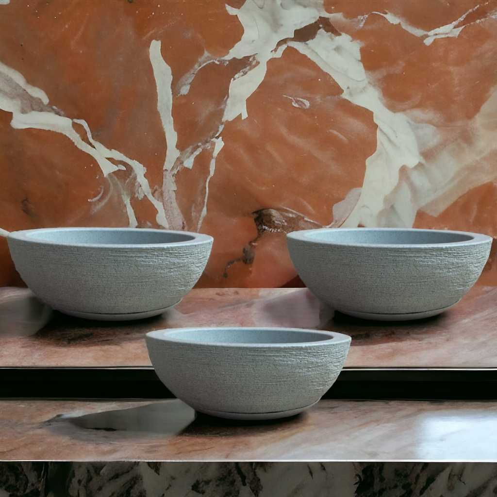 Kit 03 Vasos Bacia Escovada Luxo Suculentas Flor Jardim Casa em Polietileno com prato coletor em Oferta na Shopee