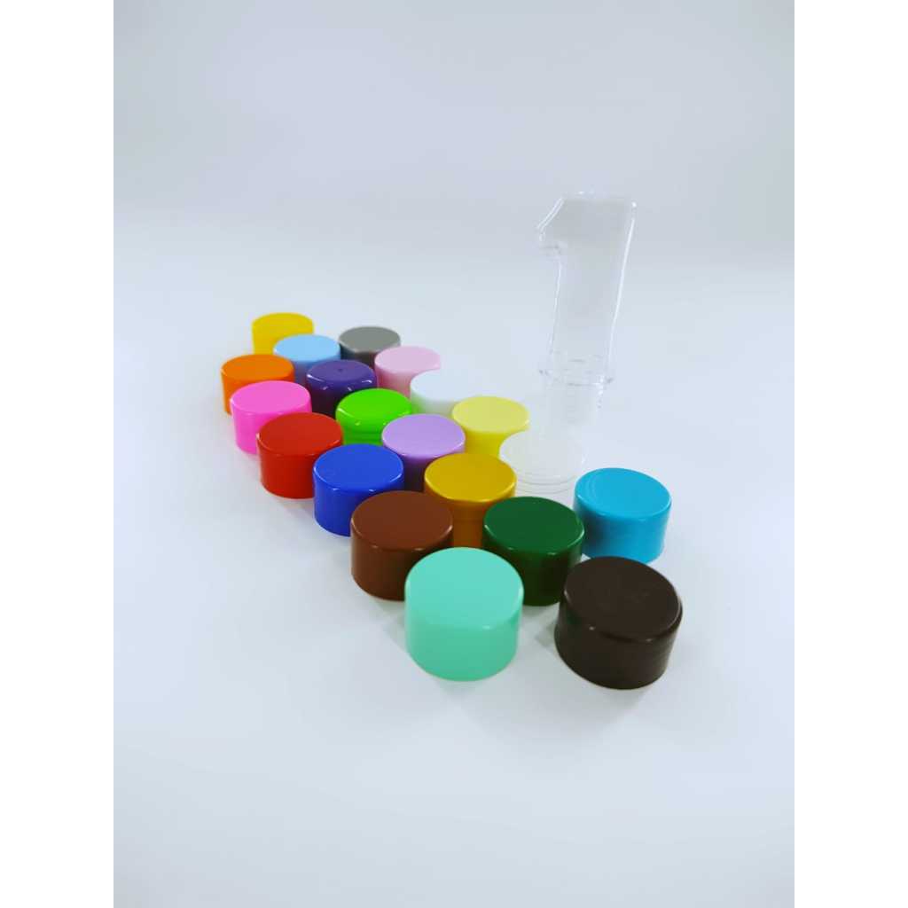 15 Peças Tubetes Numeros, Tubete Numero 1 Diversas Cores Art Milly