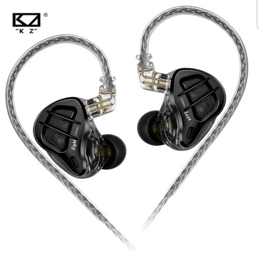 Fone de Ouvido KZ ZAR 7BA 1DD Hybrid Driver In-ear Monitor Retorno de Palco Com ou Sem Microfone + Case Luxo