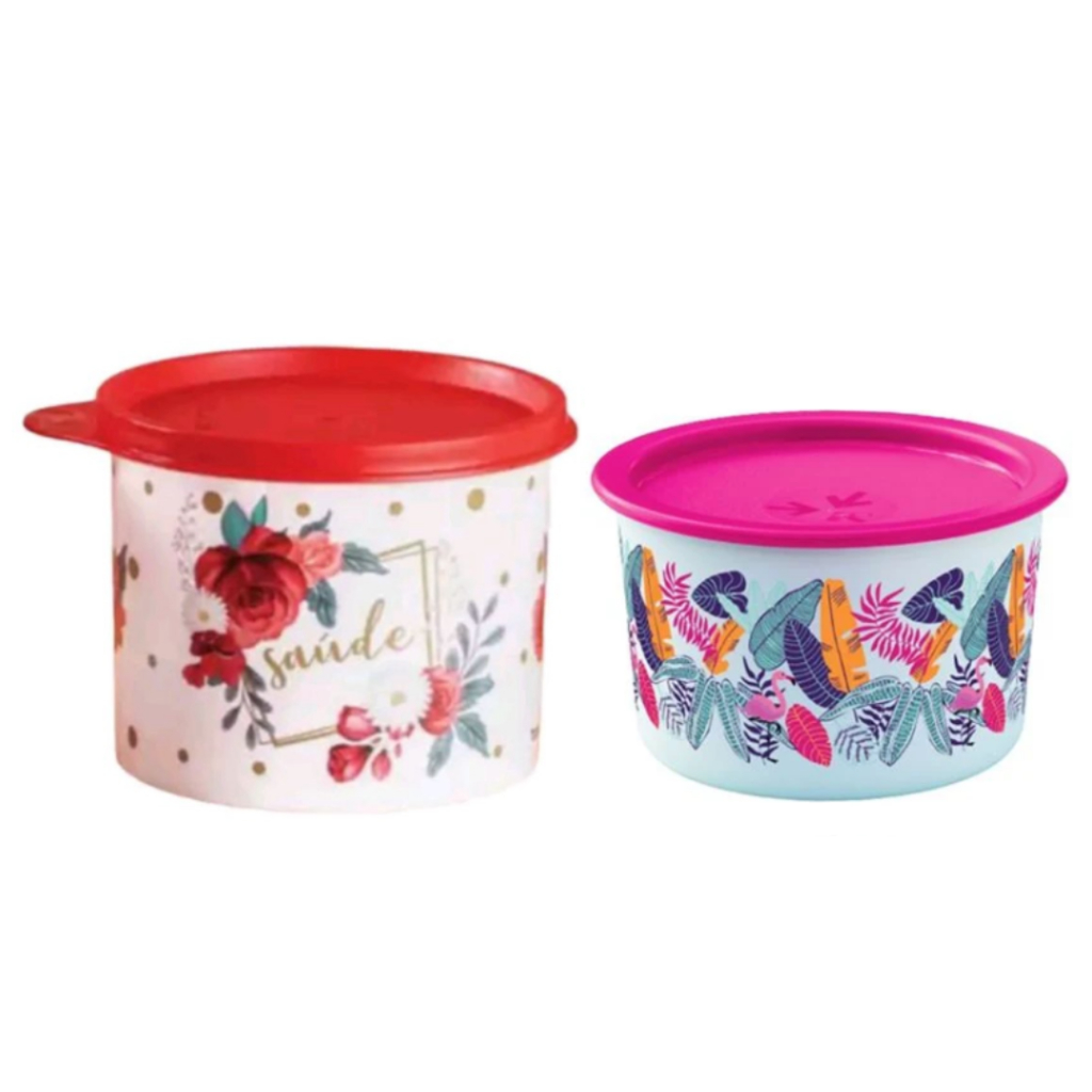 Conjunto Tupperware Redondinha Saúde 500 ml e Pote Mini Instant Slim 575 ml