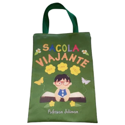 Sacola Viajante Personalizado Ecobag Bolsa Escola Leitura