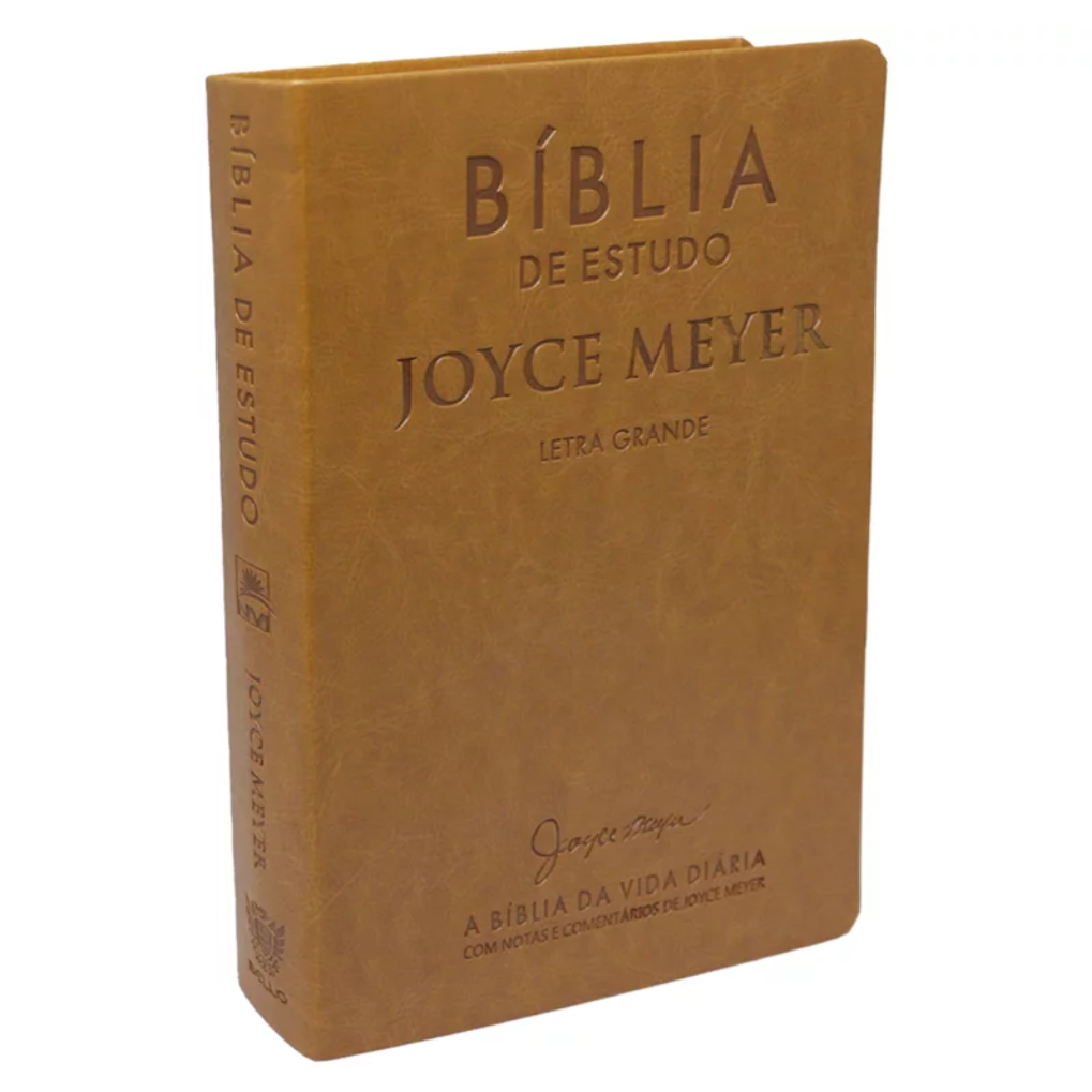 Bíblia De Estudo Joyce Meyer | NVI | Letra Grande | Luxo Mostarda