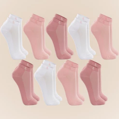 Kit 9 Pares De Meia Cano Curto Original Lupo Esportiva Feminina