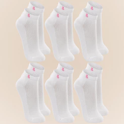 Kit 6 Pares De Meia Cano Curto Original Lupo Esportiva Feminina