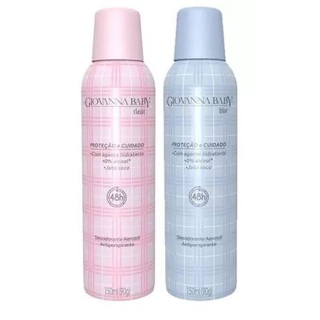 DESODORANTE KIT GIOVANNA BABY AEROSOL C/02 UNIDADES 150 ML CADA