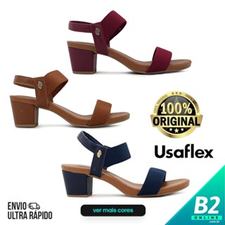 Sandália Usaflex Com Elástico Feminino Casual Confortável Original com Nota Fiscal e Garantia