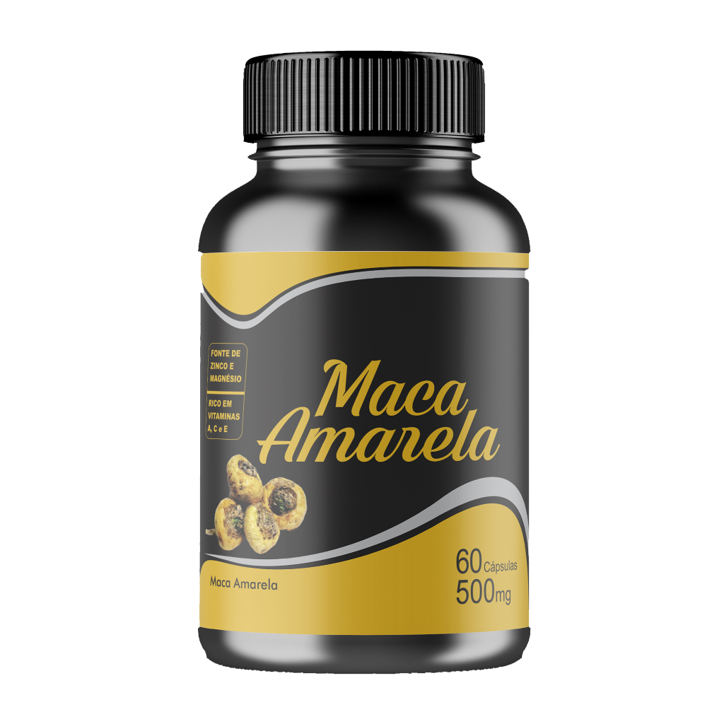 Maca Amarela - Legítima 500mg 120 Caps 500mg Original