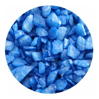 Pedrinha Azul 2 KG Arranjo Decoração Lago Ornamento Vaso Ornamental Suculenta Enfeite Jardim Aquário