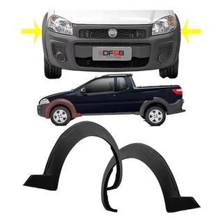 Par Moldura Paralama Dianteiro Fiat Strada Working Trekking 2014 a 2020