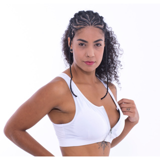 kit 3 Top Fitness Wolfox Com Zíper E Bojo Removível Feminino em Oferta na Shopee