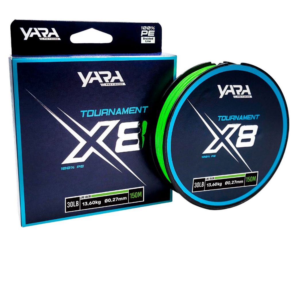 Linha de pesca Multifilamento resistente Yara Tournament X8 8 Fios150 Metros