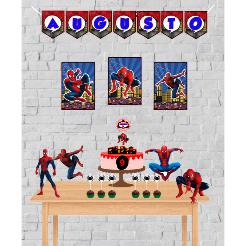 Kit Festa Homem Aranha | Personalizados | Lembrancinhas | Festa infantil | Aniversário | Kit Só um Bolinho