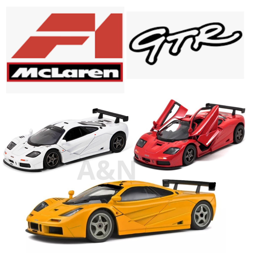 Carrinho Miniatura Coleção Mclaren F1 Gtr Fricção Abre Portas original