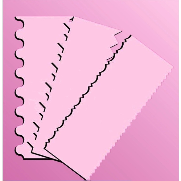 Espátula  20x08 cm  PINK - modeladora de bolo