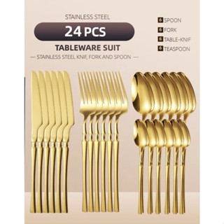 jogo de talheres 24 Peças faqueiro talher colher garfo Aço Inox Cozinha Quebom em Oferta na Shopee