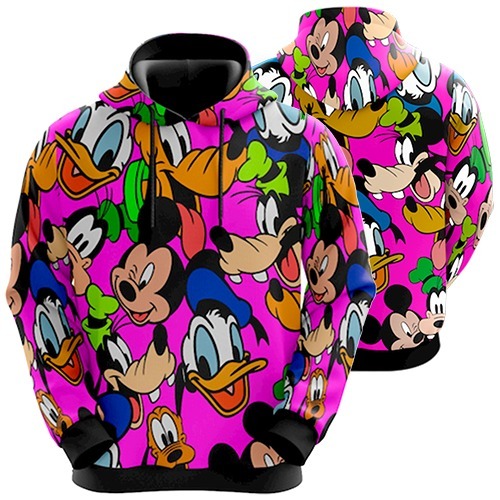 Blusa de Moletom Sublimado Adulto Desenho Animado 235