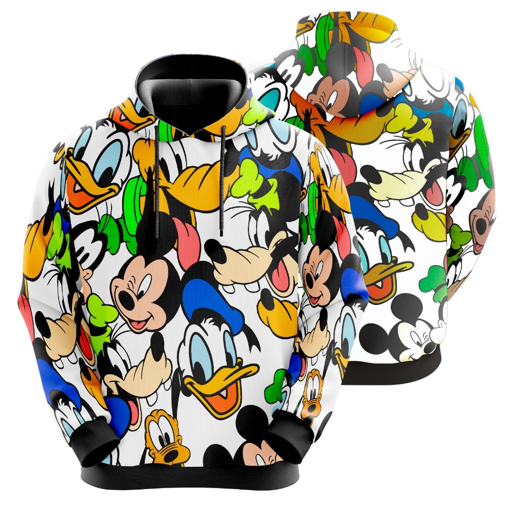 Blusa de Moletom Sublimado Adulto Desenhos Turma do Mickey 236 em Oferta na Shopee