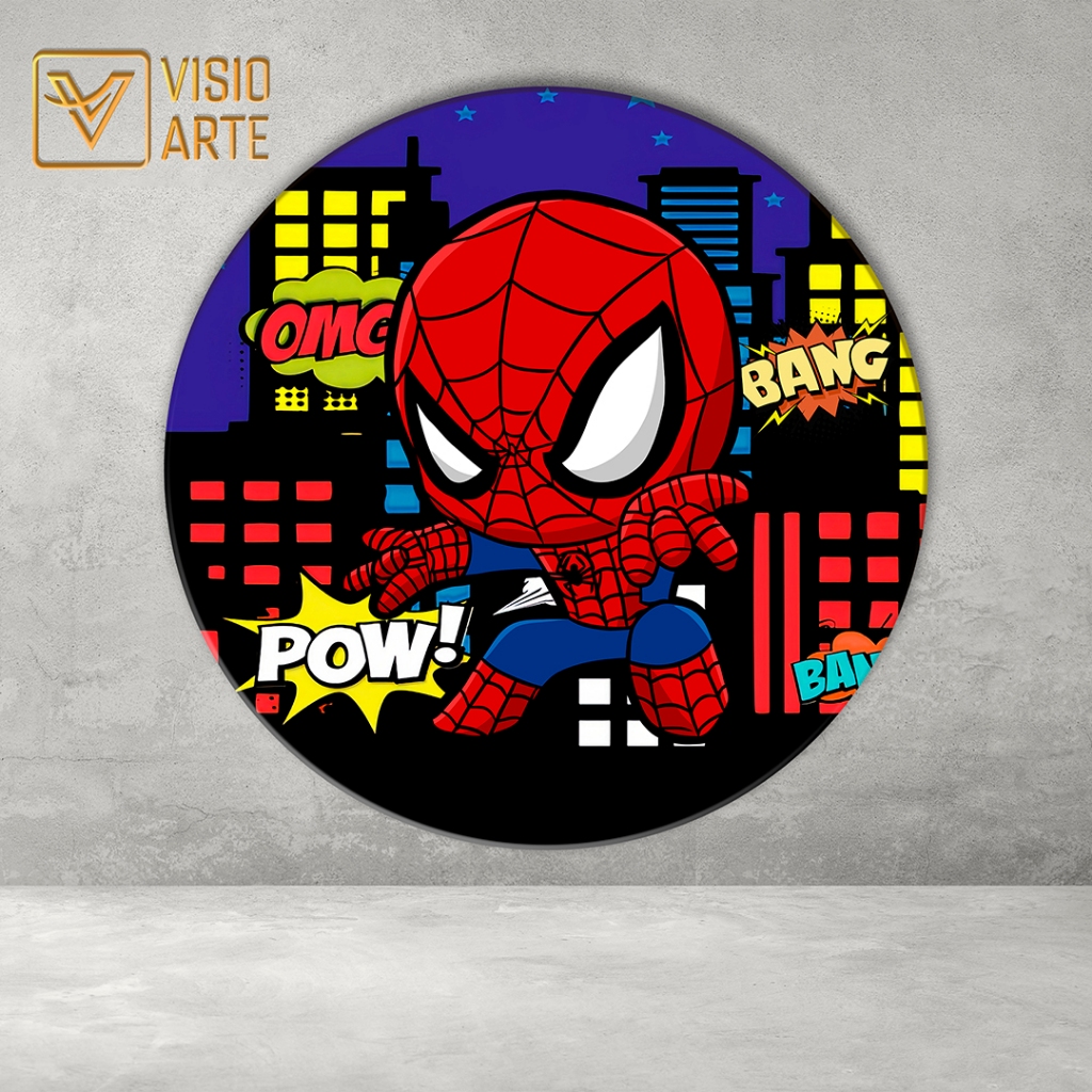 Painel Redondo Sublimado em Tecido 3D  HEROI BABY em Oferta na Shopee