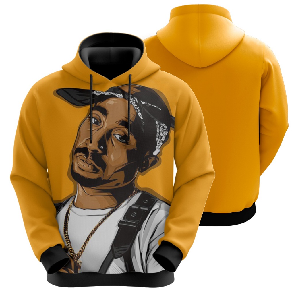 Blusa de Moletom Sublimado Tupac Shakur Novidade