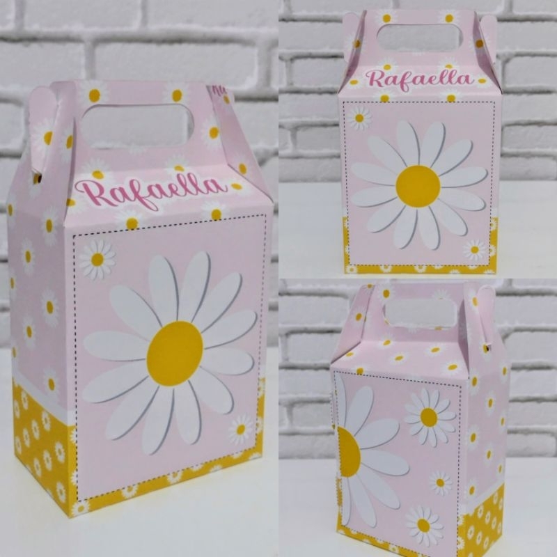 10 Caixinhas personalizadas Margaridas lembrancinha Sacolinha surpresa Margaridas