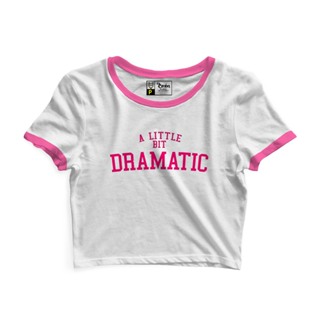 Cropped Blusinha As Braba Dramatic Branco Viés Rosa em Oferta na Shopee