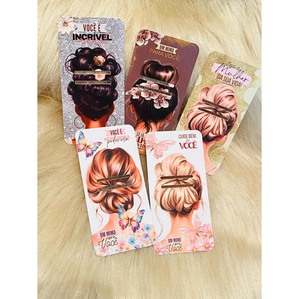 Tags para mini presilha de cabelo - Tamanho 5x10 em Oferta na Shopee