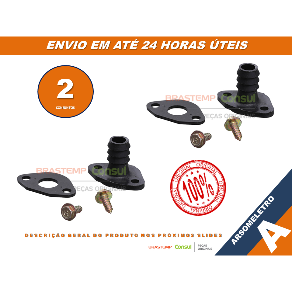 DRENO 2 KITS CONDICIONADOR DE AR CONSUL E BRASTEMP - W10811561 - ** Não Serve No GREE **