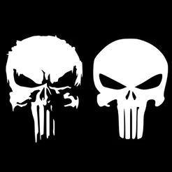 2 Adesivos Skull justiceiro Automotivo para carro e moto em vinil Premium RGV