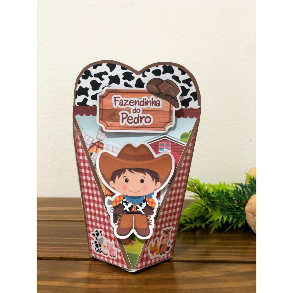 Caixa Coração FAZENDINHA – lembrancinhas personalizadas - caixinhas personalizadas - vários temas