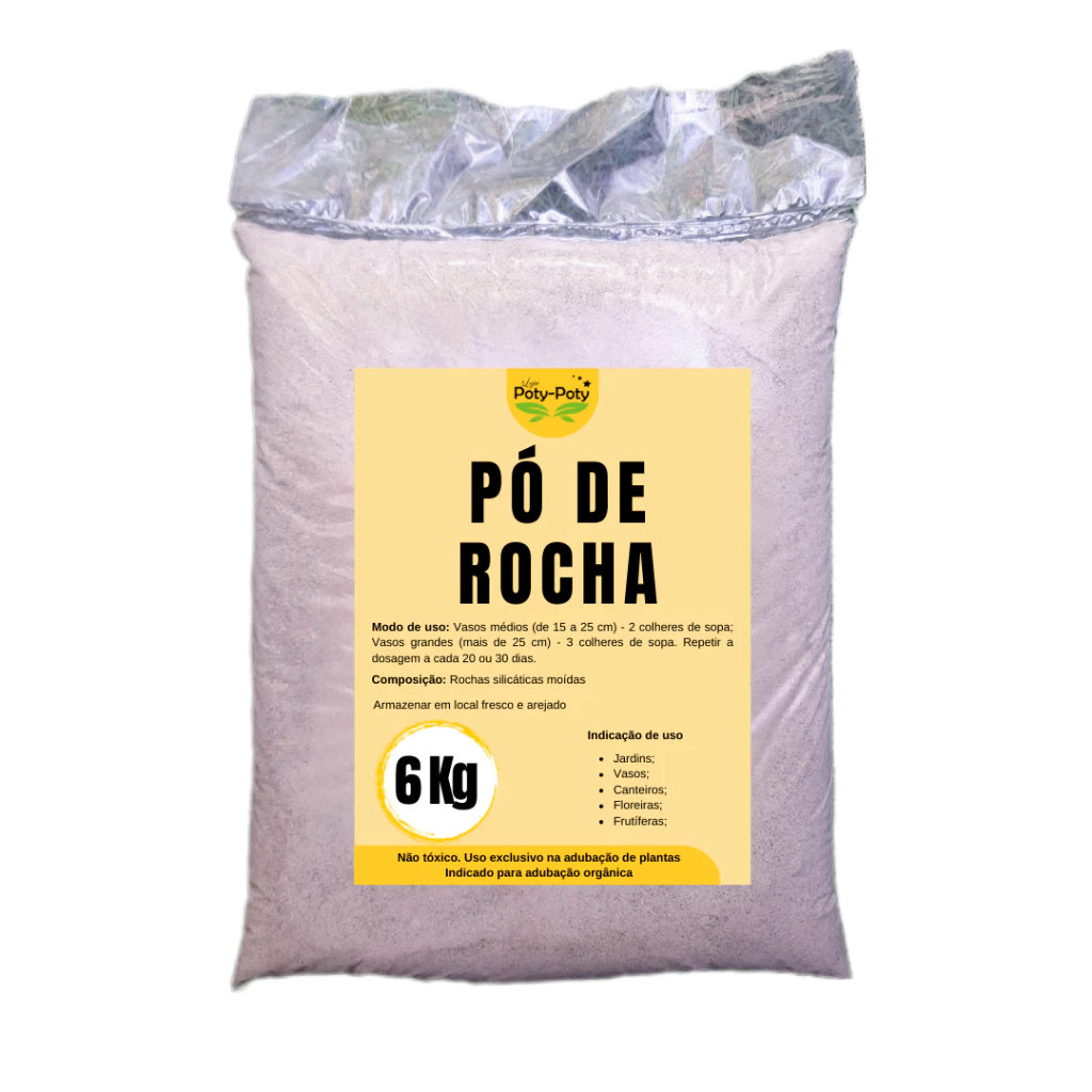 6 Kg Pó de Rocha Remineralizador Micronutrientes em Oferta na Shopee