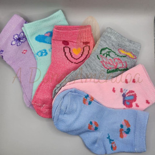 Kit Meia Infantil de Bebê Feminino e Masculino Estampadas