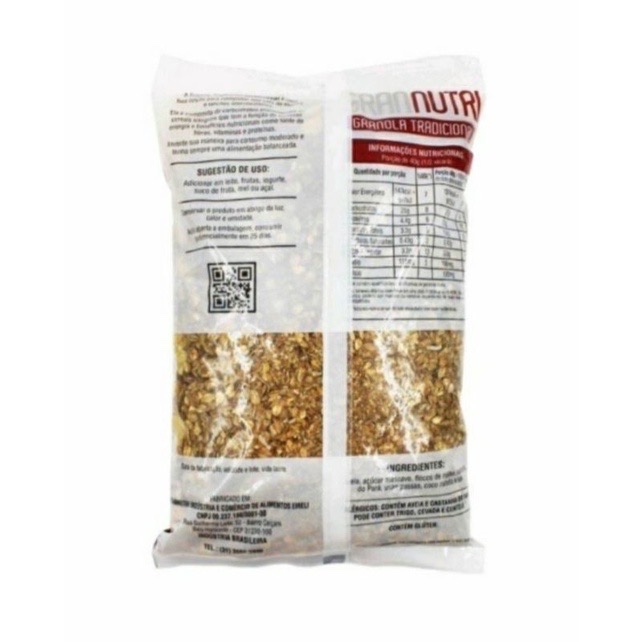 Granola Tradicional kit 2 Pacotes de 1kg em cada