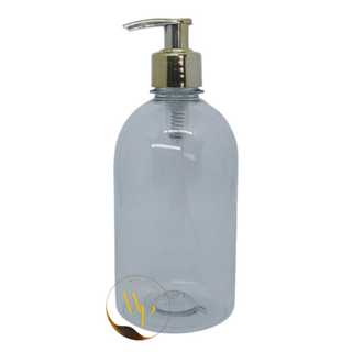 Frasco Pet 500 ml C/ Válvula Pump Metalizada Saboneteira, Álcool Gel, Creme, etc... em Oferta na Shopee