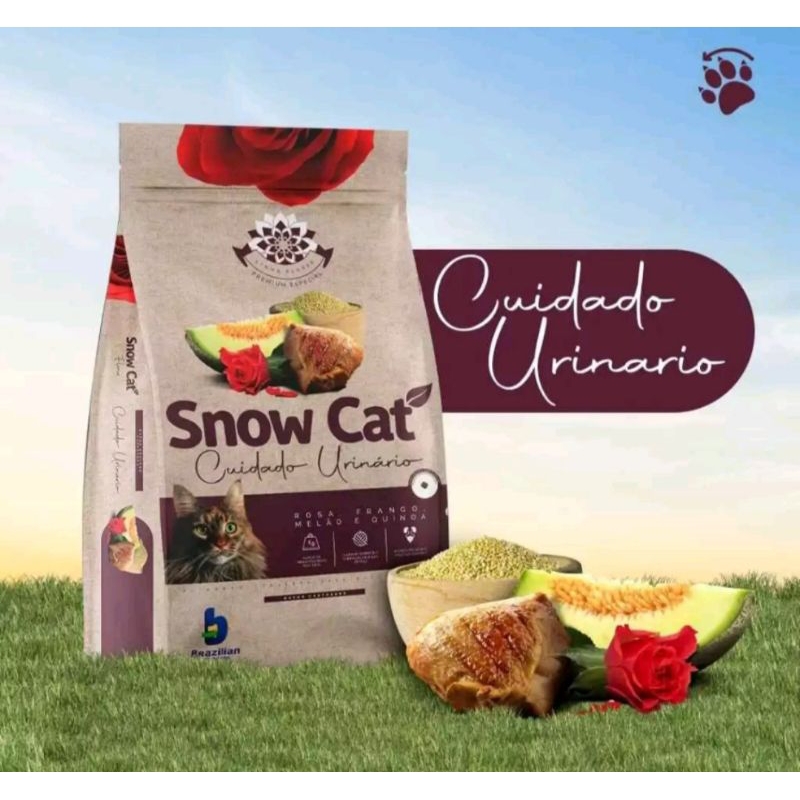 Ração para cuidado urinária gato castrado snow cat 1kg