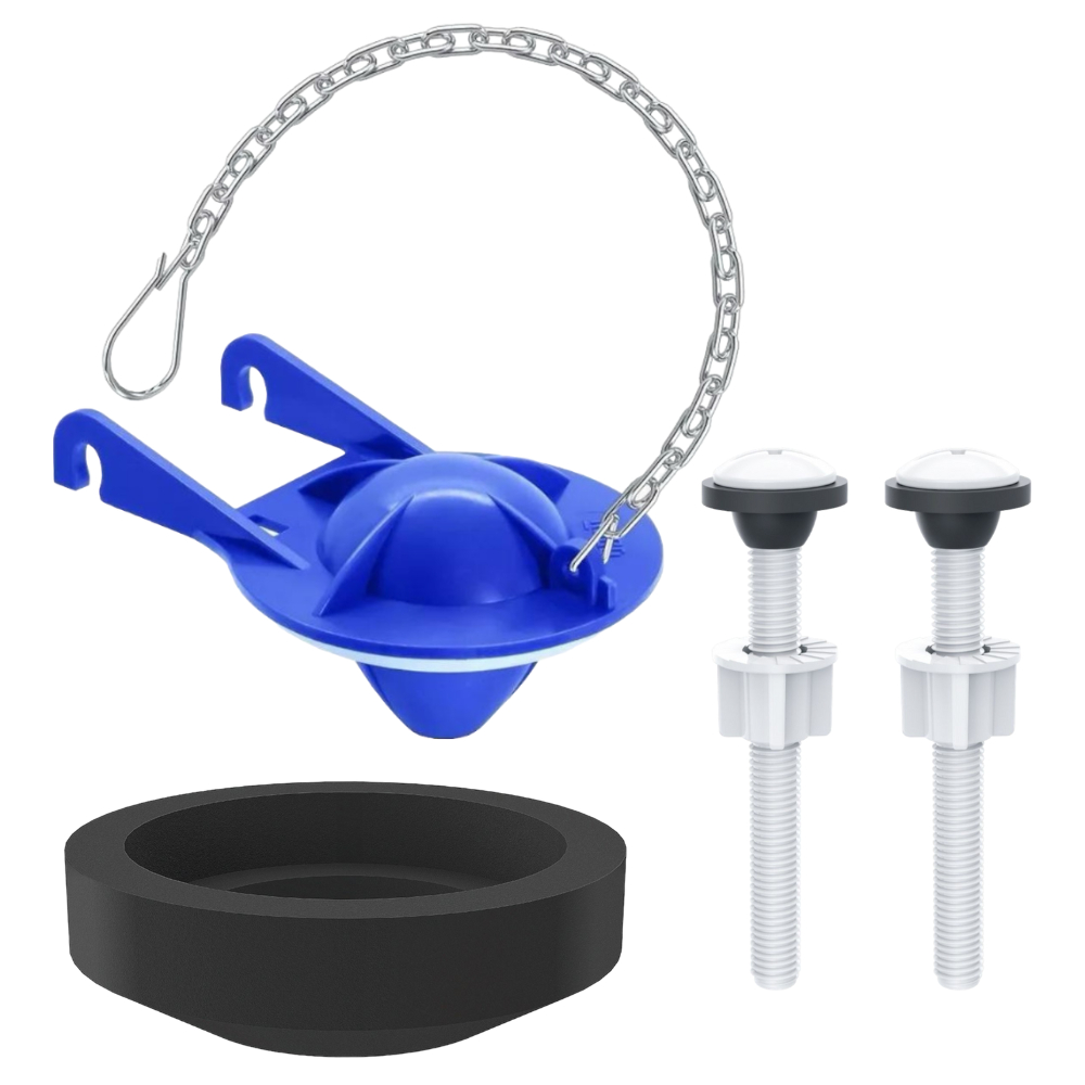 Kit Reparo Obturador + 2 Parafusos + Anel De Vedação Para Caixa Acoplada