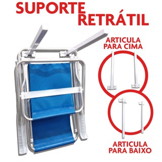 Suporte De Cadeiras De Praia De Parede Alumínio Não Enferruja Retratil Articulado em Oferta na Shopee