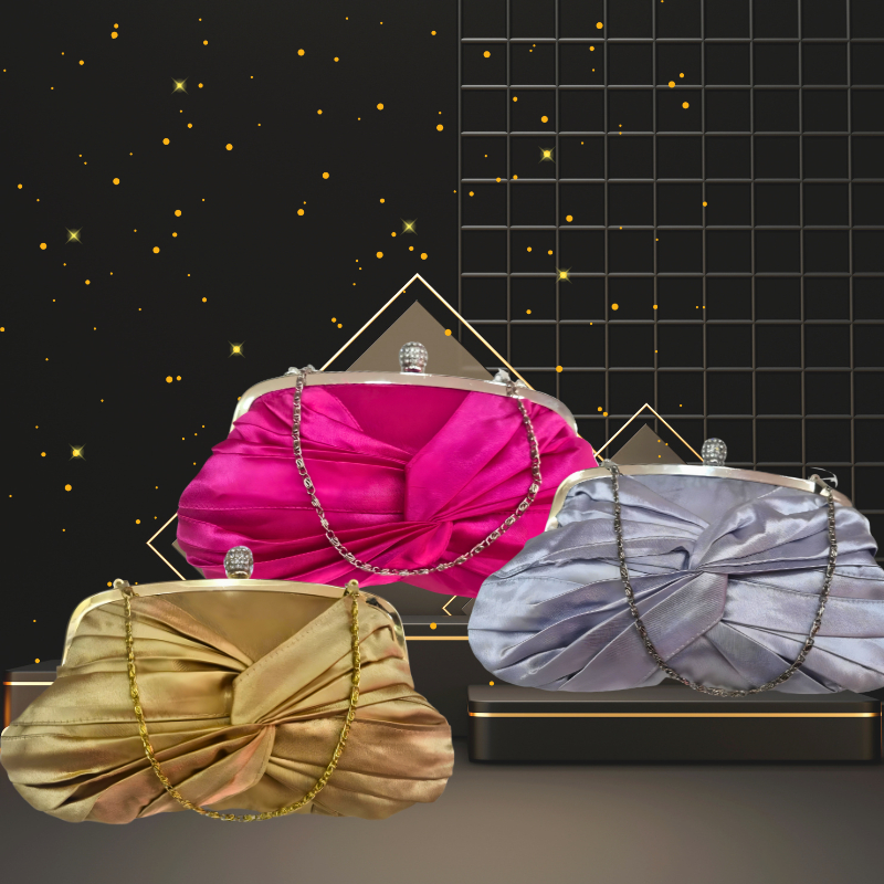Carteira Clutch Bolsinha Feminina De Mão Festa Correia Ombro Dourado Prateado Rosa