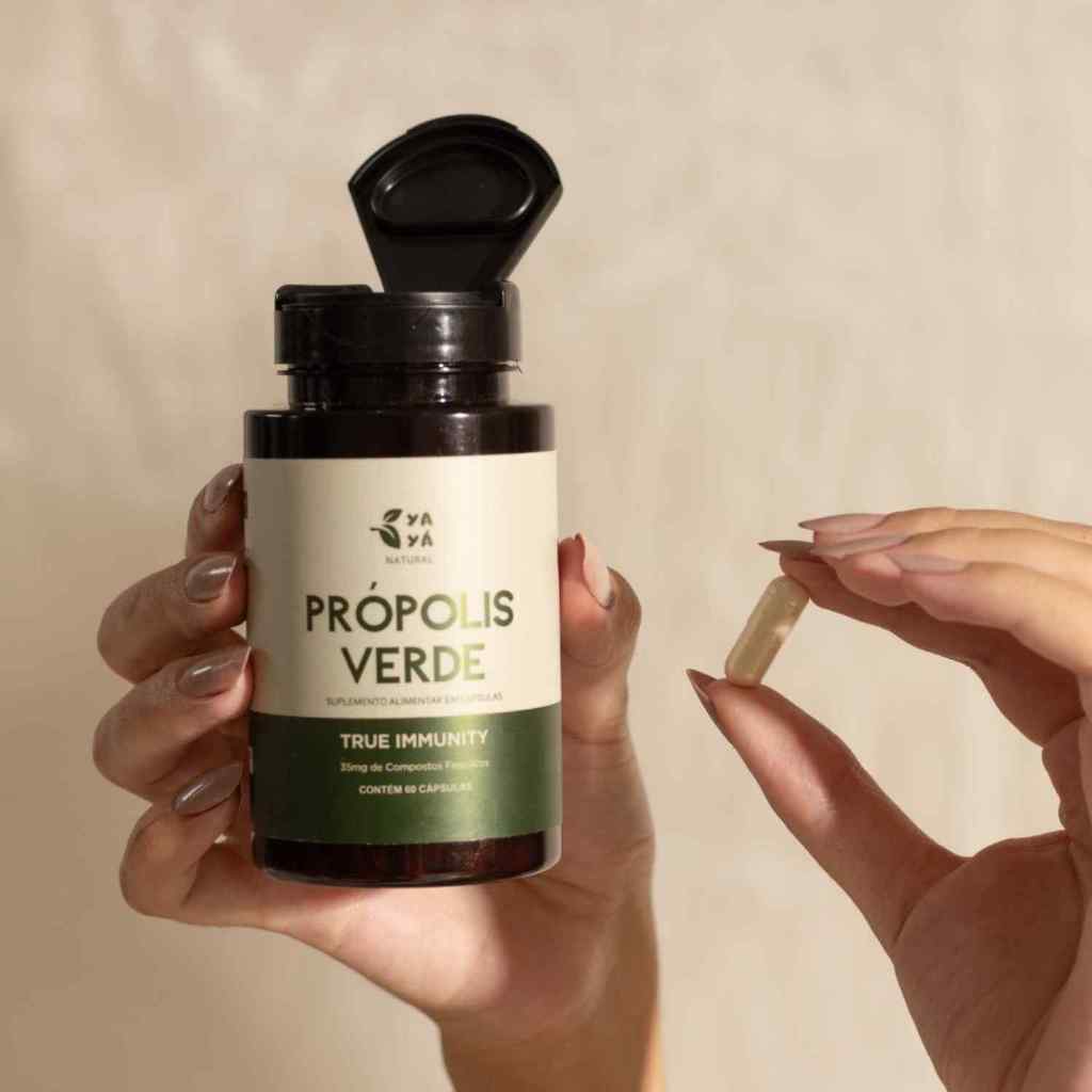 Própolis Verde Premium 500mg com 35mg de compostos fenólicos em capsula