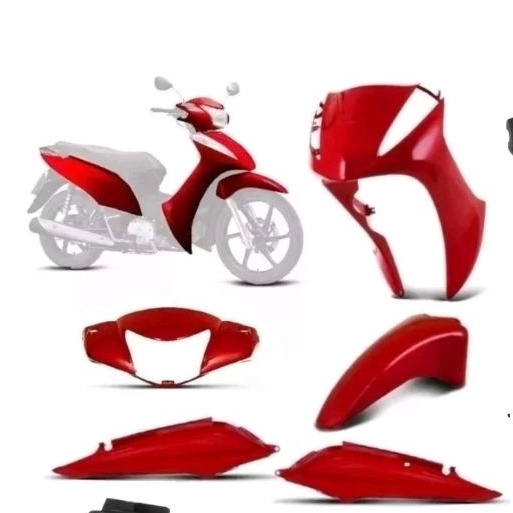 kit carenagem completa Shineray jet+ 50cc 2013/2018 cor preto