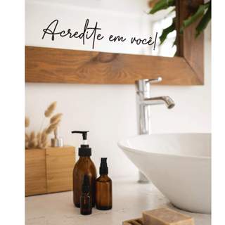 Adesivo Espelho Banheiro Frase Acredite em Você Decoração em Oferta na Shopee