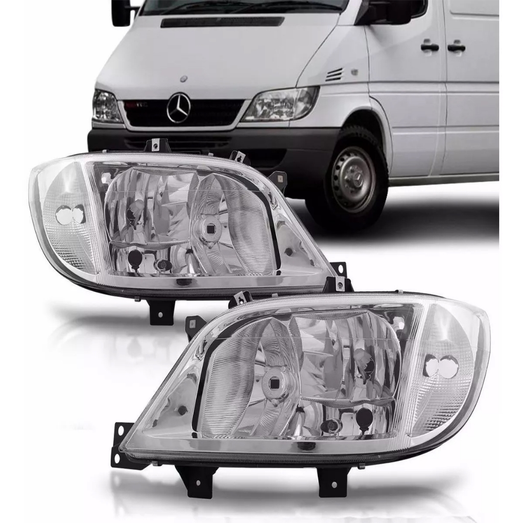 FAROL SPRINTER 03/12 FOCO DUPLO MASCARA CROMADA