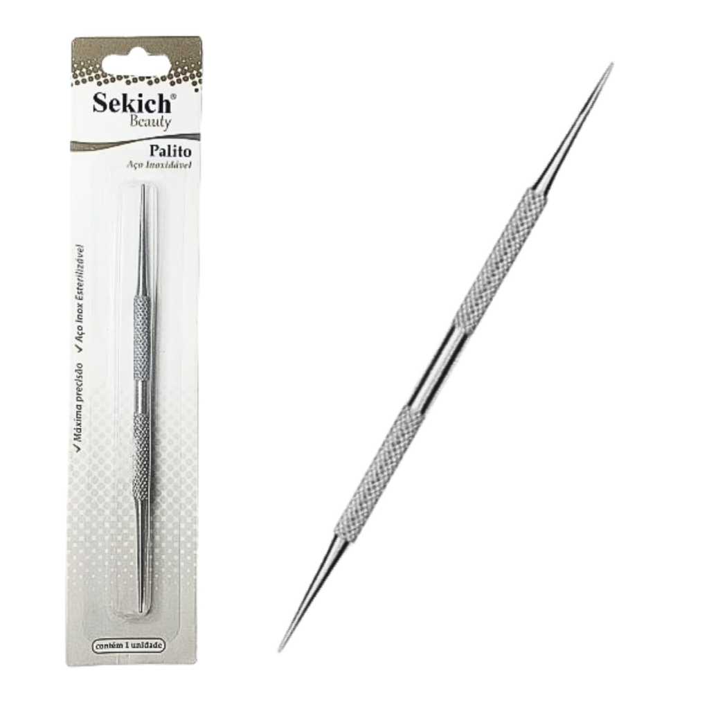 1 Palito De Unha Aço Inox Pontas Finas Esterilizável em Oferta na Shopee