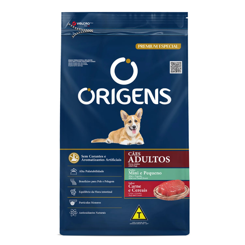 Ração Origens Adulto Raça Pequena Carne 10,1 kg