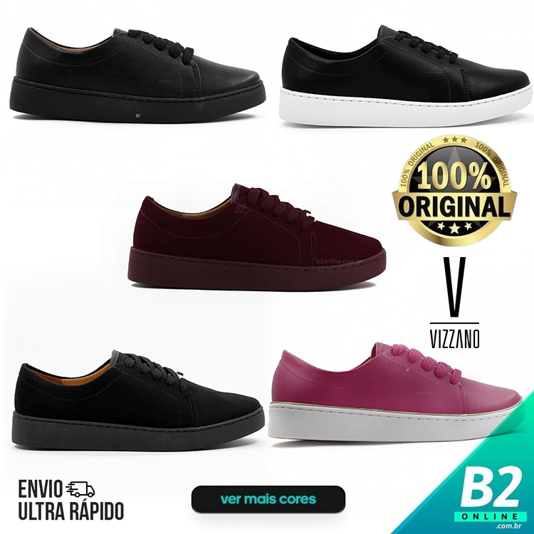 Tênis Vizzano Básico Casual Feminino Original com Nota Fiscal e Garantia em Oferta na Shopee