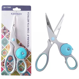 Tesoura Com Fita Métrica 150cm Multiuso Lanmax Precisão e Praticidade para Costura e Artesanato em Oferta na Shopee
