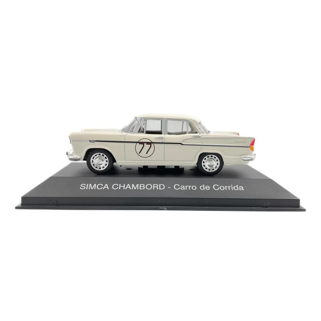 ULTIMA UNIDADE !! MINIATURA - ESCALA 1:43 - VEÍCULOS INESQUECÍVEIS DO BRASIL - SIMCA CHAMBORD CARRO DE CORRIDA 1959