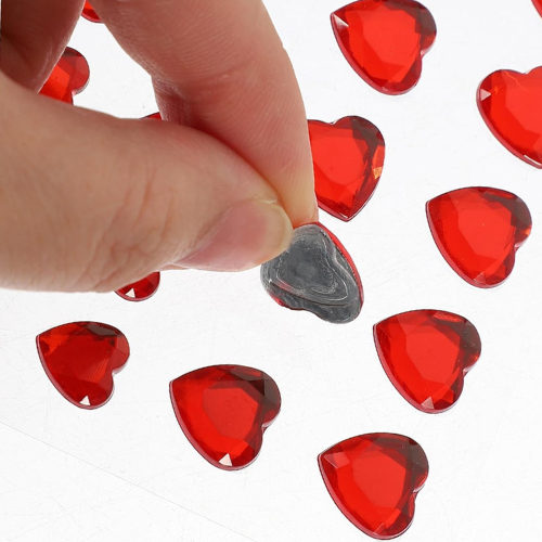 Cartela Adesivos de Coração Brilhantes para Decoração e Artesanato em Oferta na Shopee