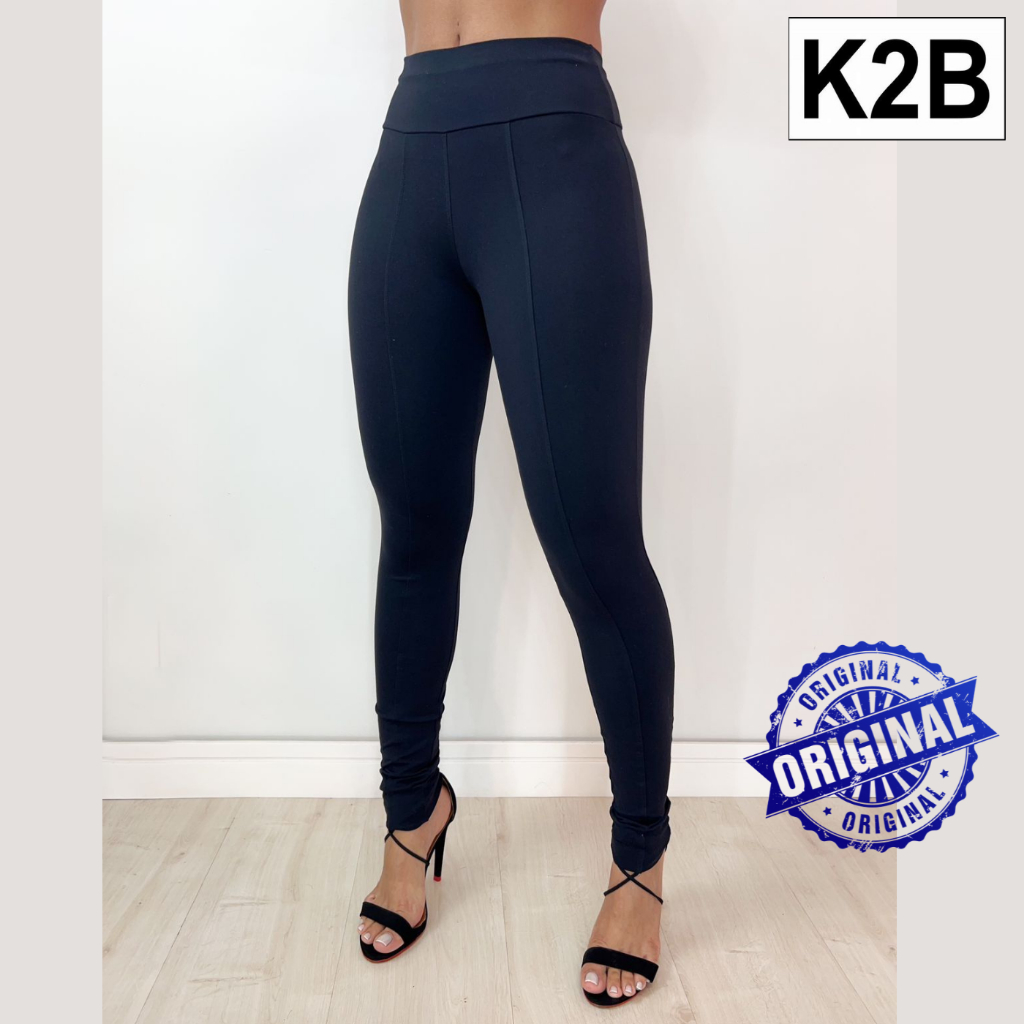 Calça K2b Montaria Legging Leg Cós Largo Cós Alto Tecido Grosso Modelo Patrícia K2b Original