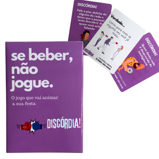 Se Beber, Não Jogue. DISCÓRDIA  Versão com 50 cartas de muita treta